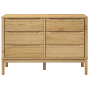 Chest of drawers FLORO wax brown solid pine