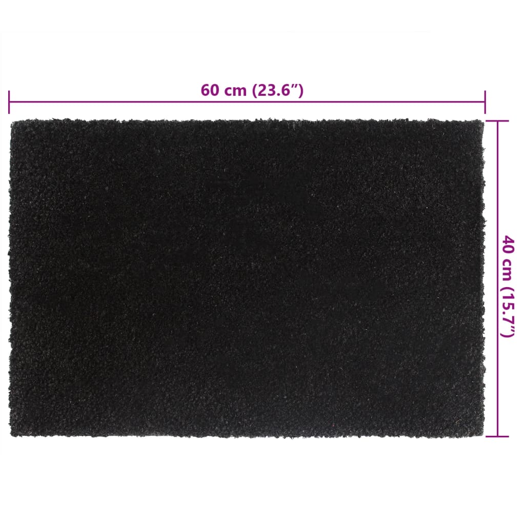 Doormats 2 pcs black 40x60 cm tufted coconut fiber