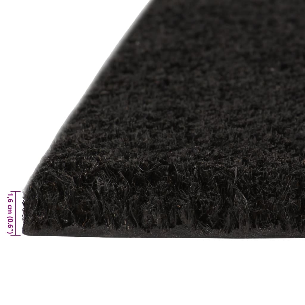 Doormats 2 pcs black 40x60 cm tufted coconut fiber