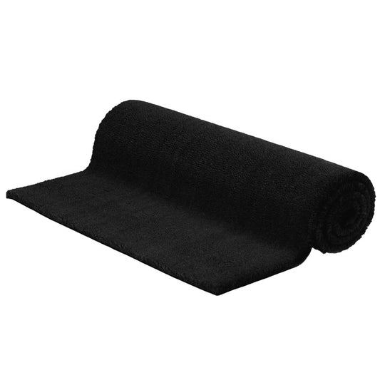 Doormat black 100x300 cm tufted coconut fiber