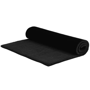 Doormat black 100x300 cm tufted coconut fiber