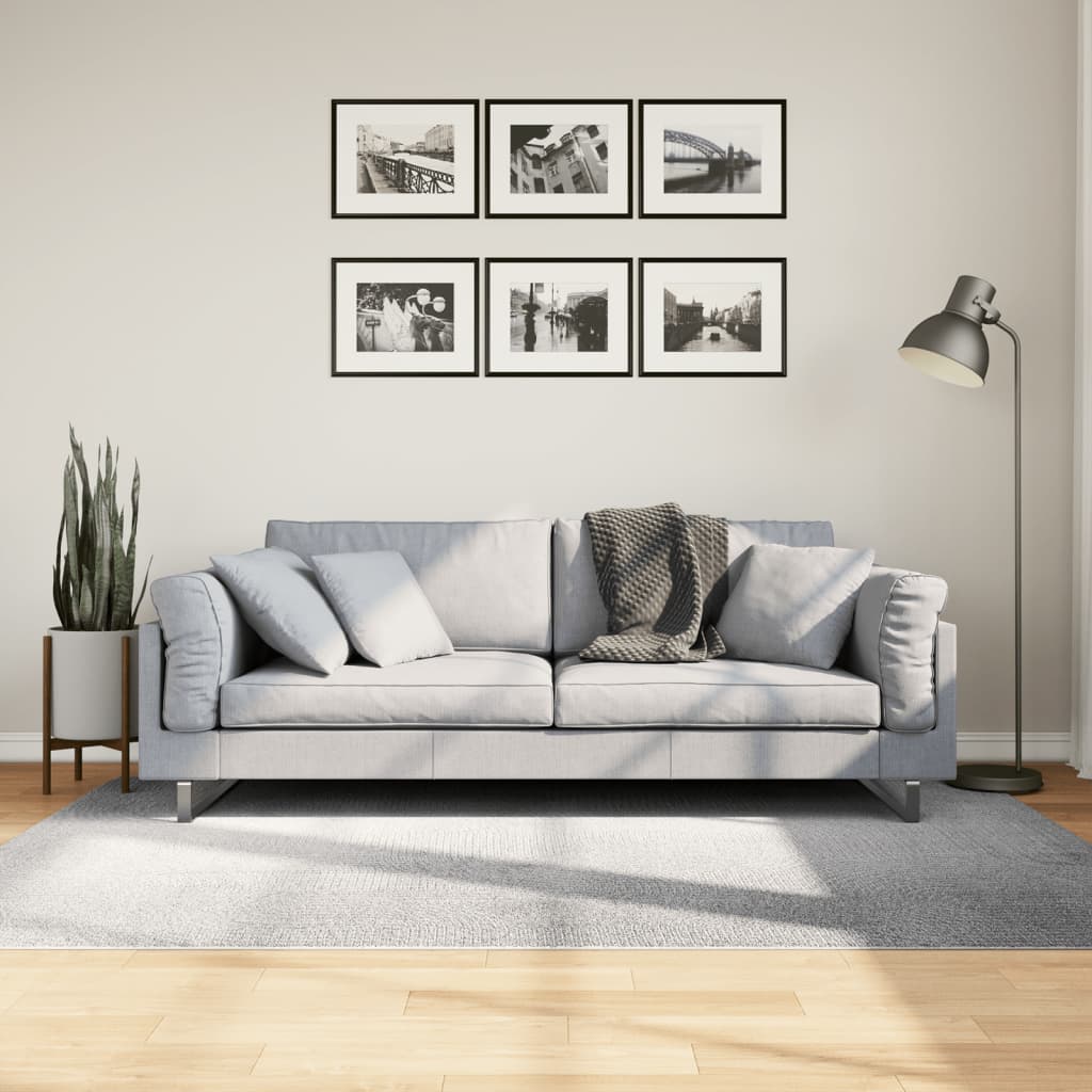 Rug IZA short pile Scandinavian look gray 140x200 cm