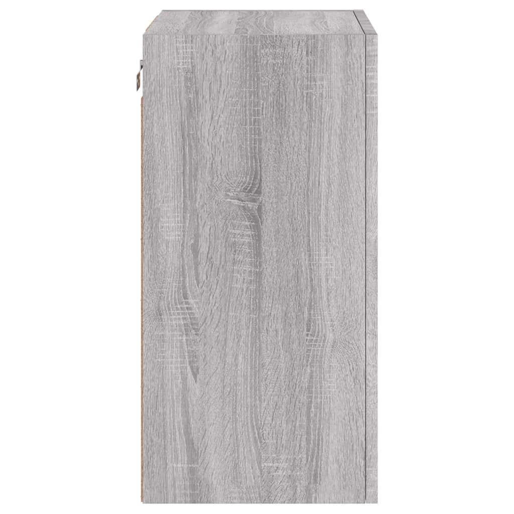 Wall-mounted TV benches 2 pcs gray sonoma 40.5x30x60 engineered wood