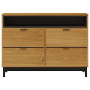 Chest of drawers FLAM 110x40x80 cm solid pine wood