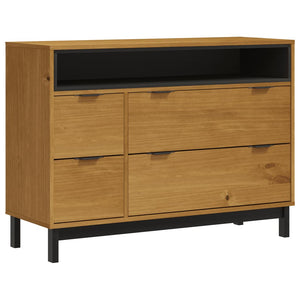 Chest of drawers FLAM 110x40x80 cm solid pine wood