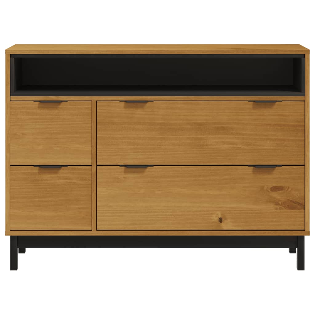 Chest of drawers FLAM 110x40x80 cm solid pine wood