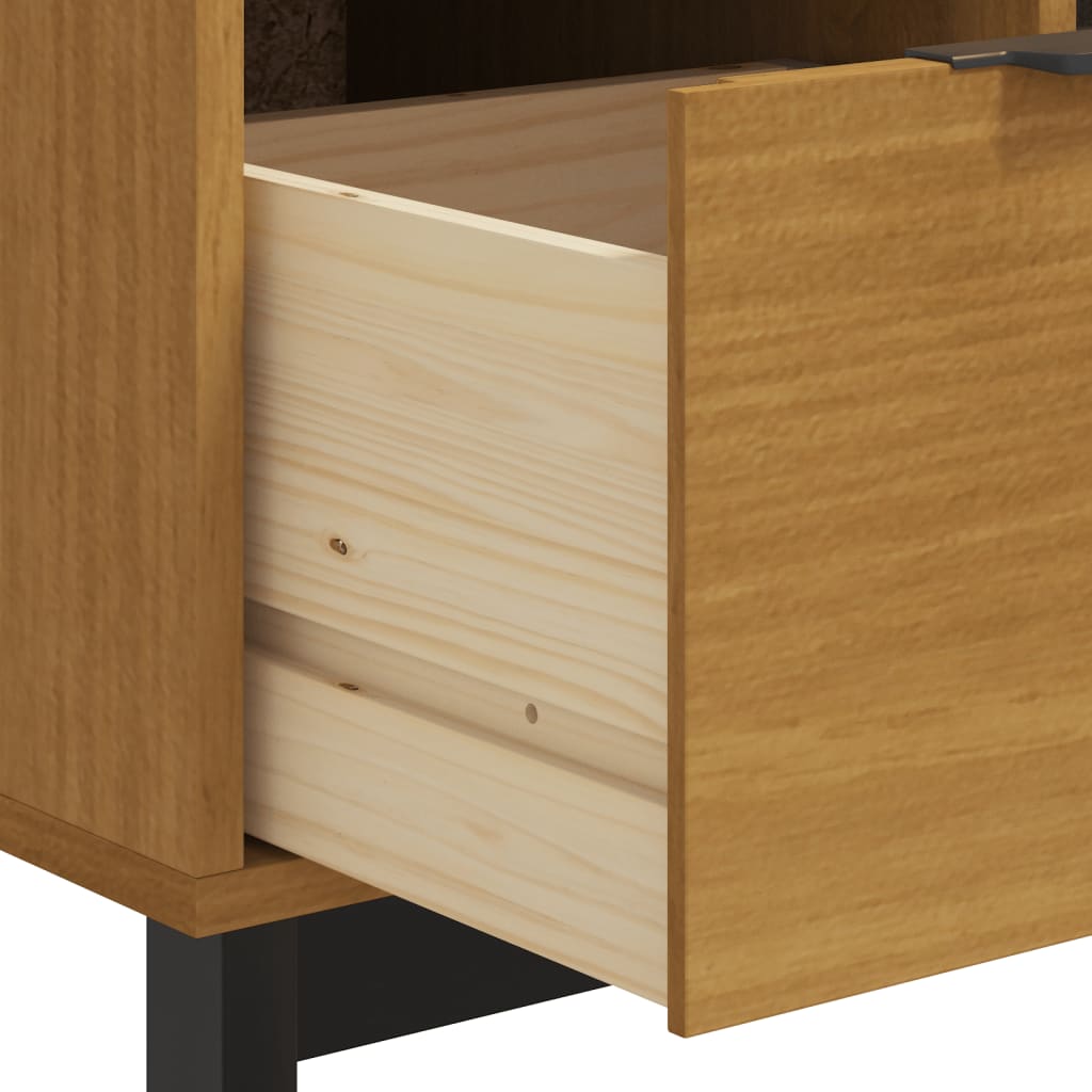 Chest of drawers FLAM 110x40x80 cm solid pine wood