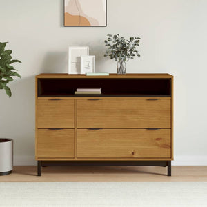 Chest of drawers FLAM 110x40x80 cm solid pine wood