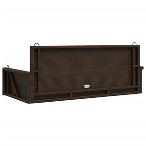 Swing bench brown 119x56x48 cm poly rattan