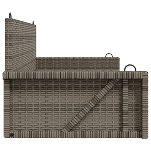 Swing bench grey 119x56x48 cm poly rattan