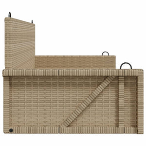 Swing bench beige 119x56x48 cm poly rattan