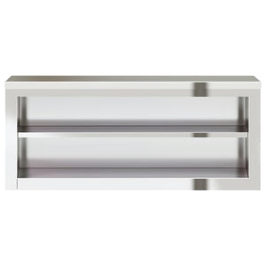 Wall-mounted kitchen cabinet with shelf stainless steel
