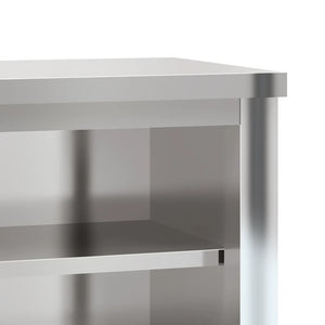 Wall-mounted kitchen cabinet with shelf stainless steel