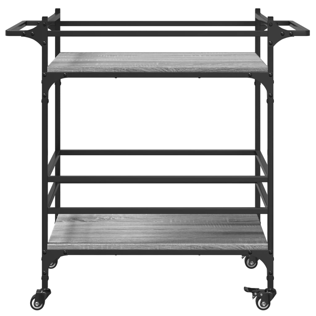 Kitchen trolley gray sonoma 82x40x78.5 cm engineered wood
