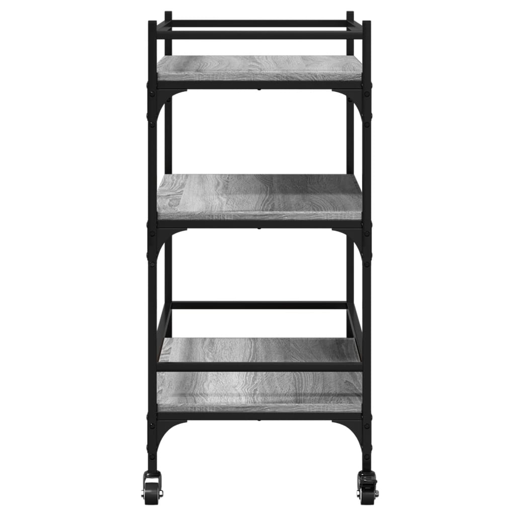 Kitchen trolley gray sonoma 65x40x86.5 cm engineered wood