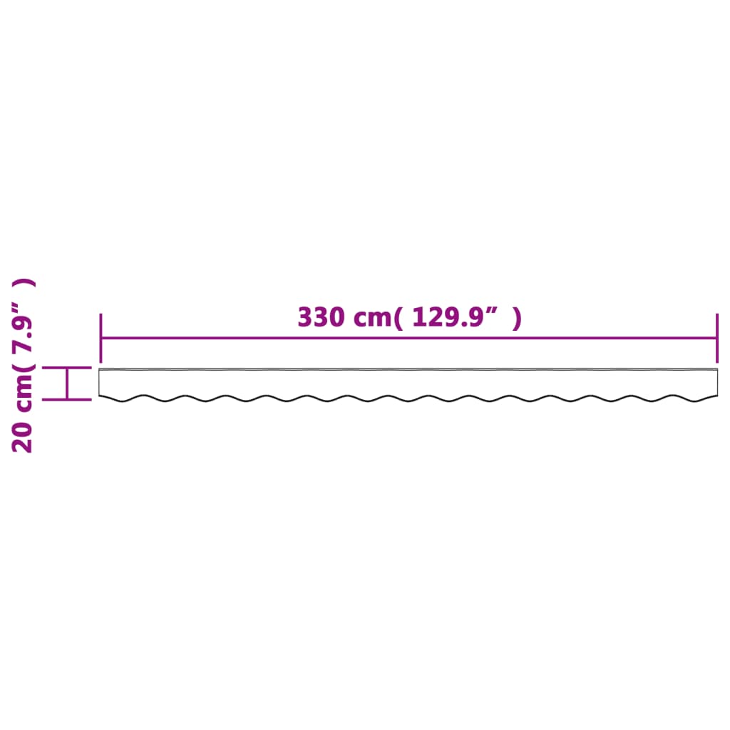 Replacement fabric for awning cover burgundy stripe 3.5 m