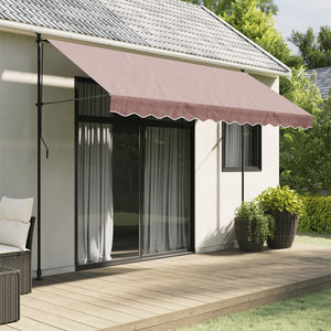 Replacement fabric for awning cover brown stripe 3.5 m
