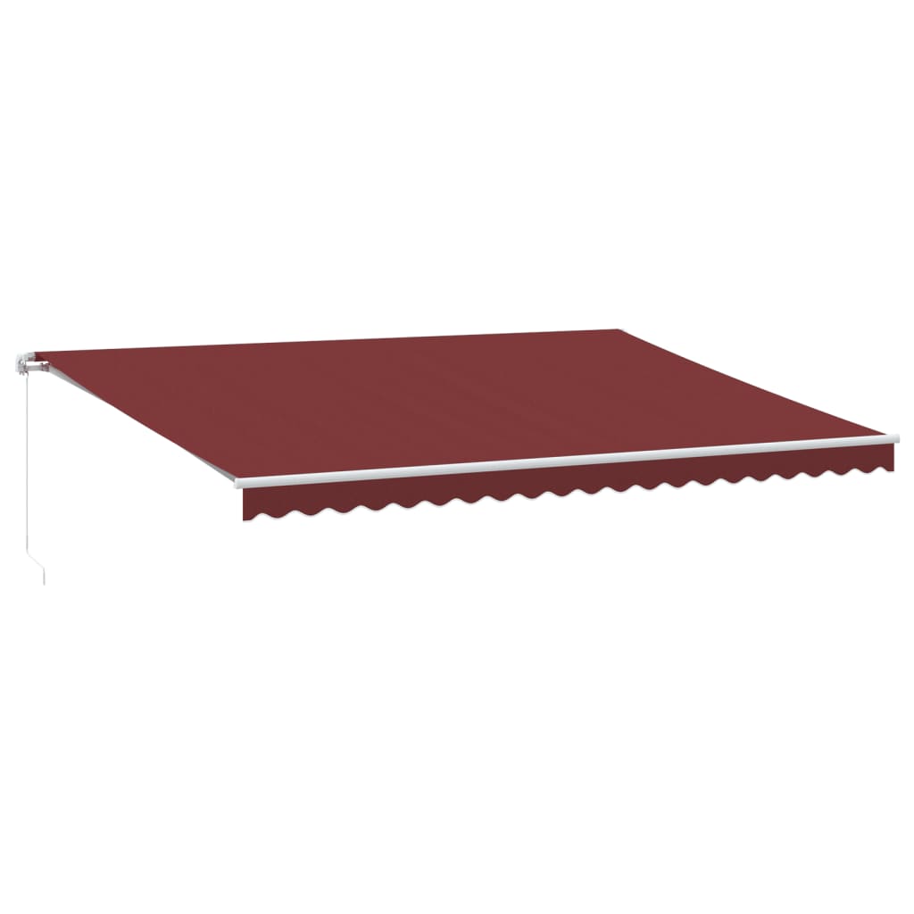 Manual retractable awning burgundy 500x350 cm