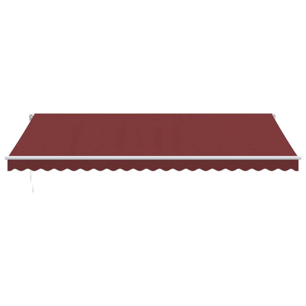 Manual retractable awning burgundy 500x350 cm