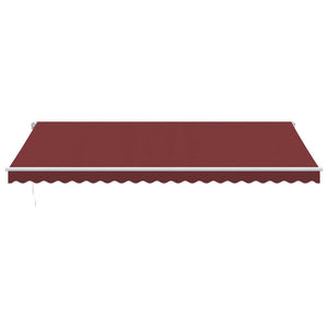 Manual retractable awning burgundy 500x350 cm