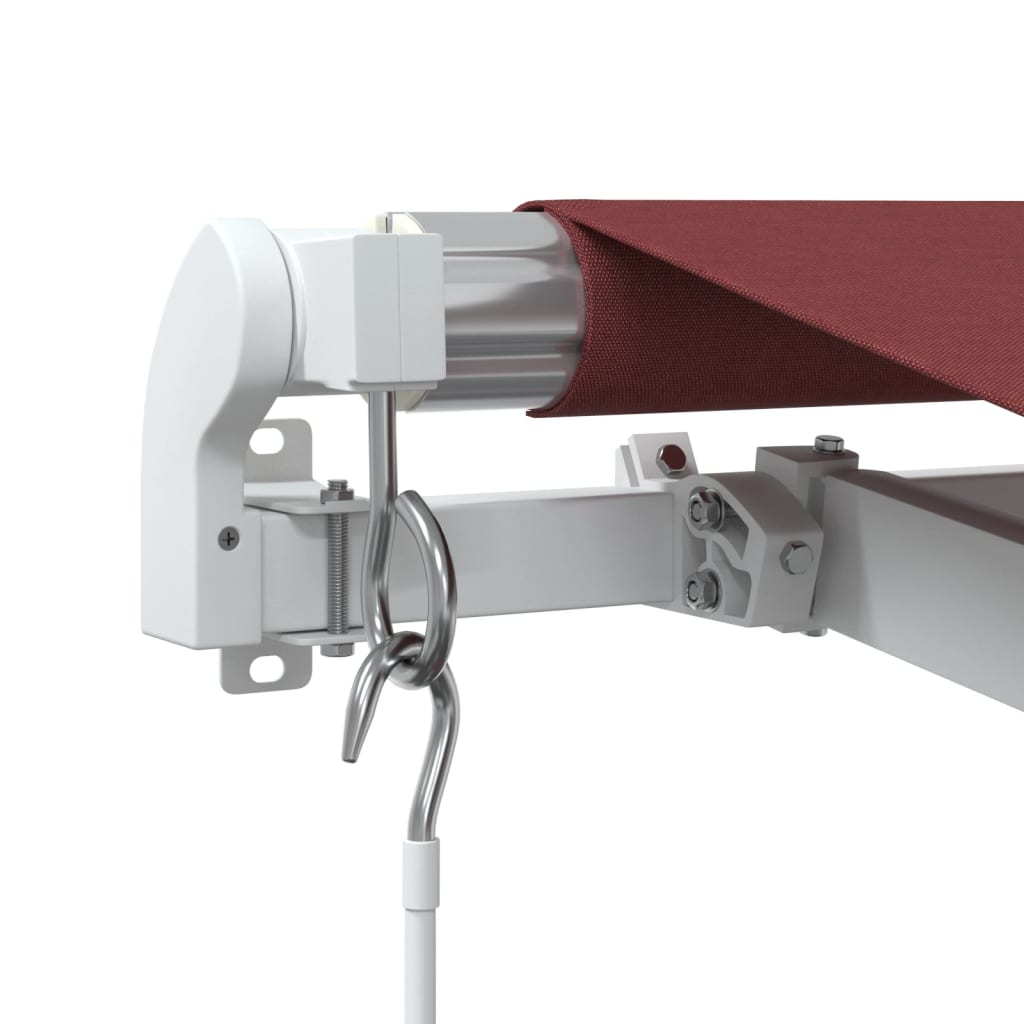 Manual retractable awning burgundy 500x350 cm
