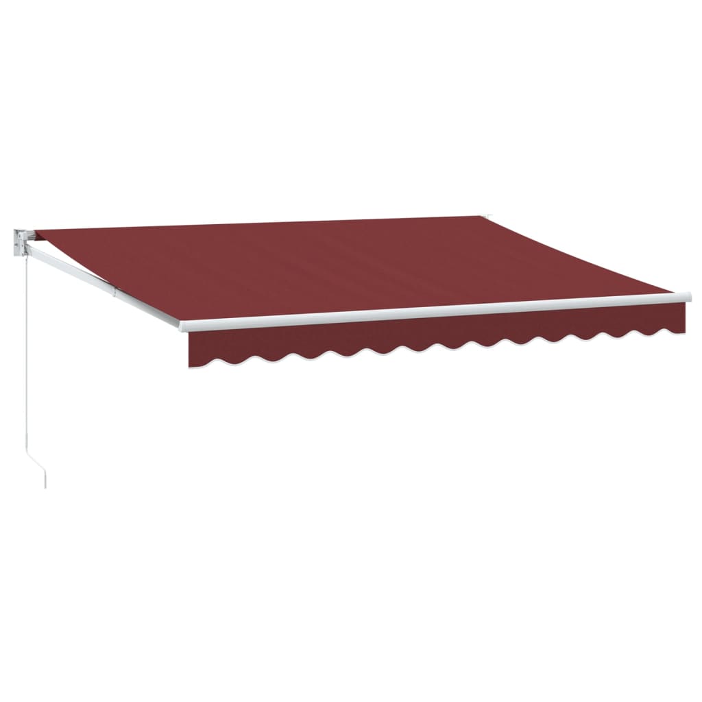 Manual retractable awning burgundy 350x250 cm
