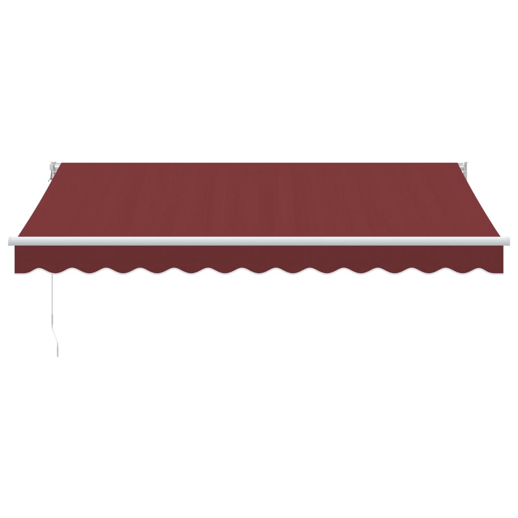 Manual retractable awning burgundy 350x250 cm