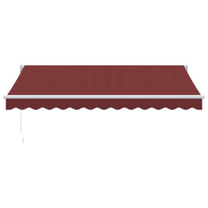 Manual retractable awning burgundy 350x250 cm