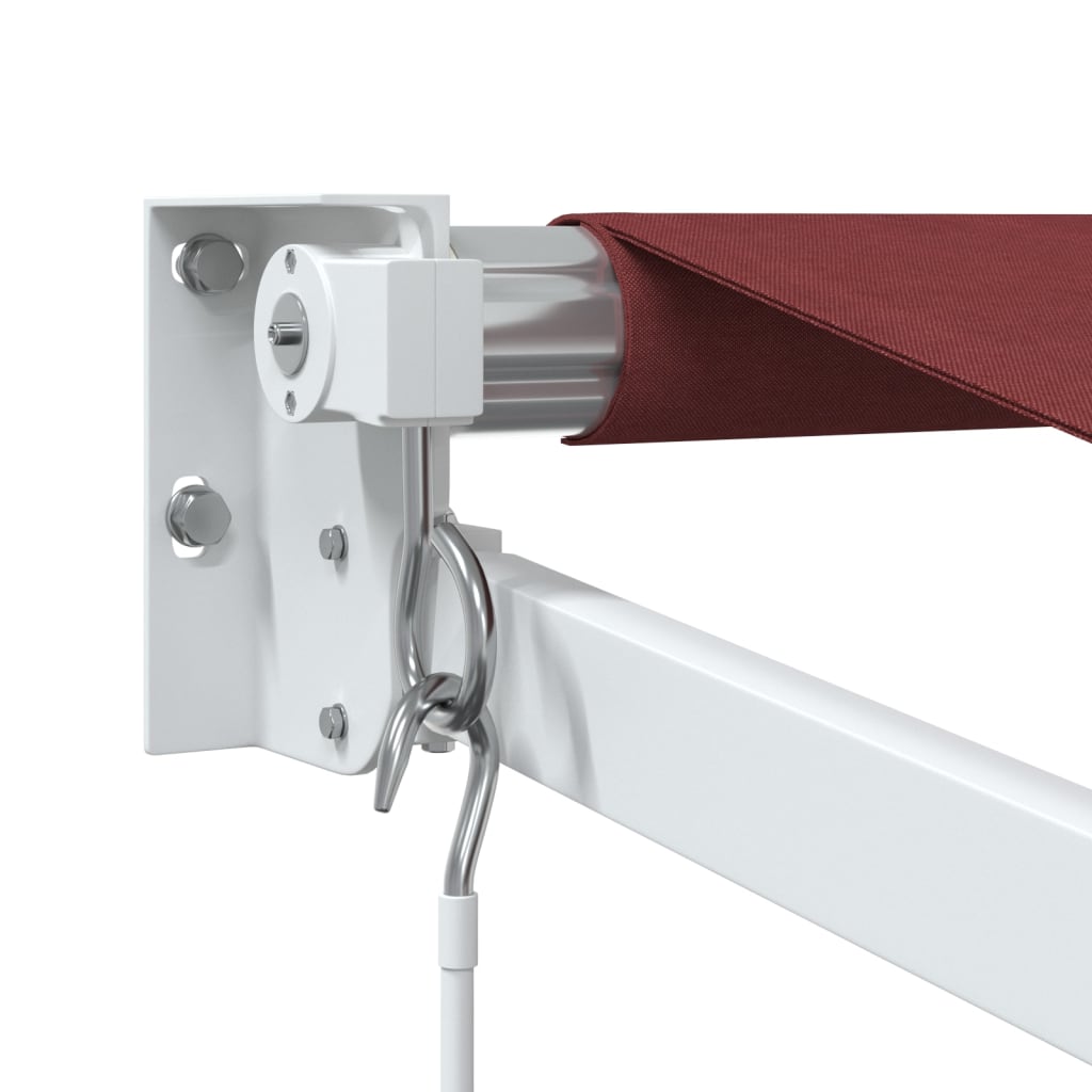 Manual retractable awning burgundy 350x250 cm