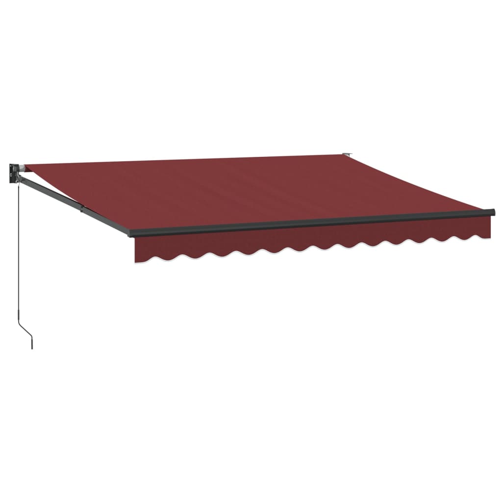Manual retractable awning burgundy 350x250 cm