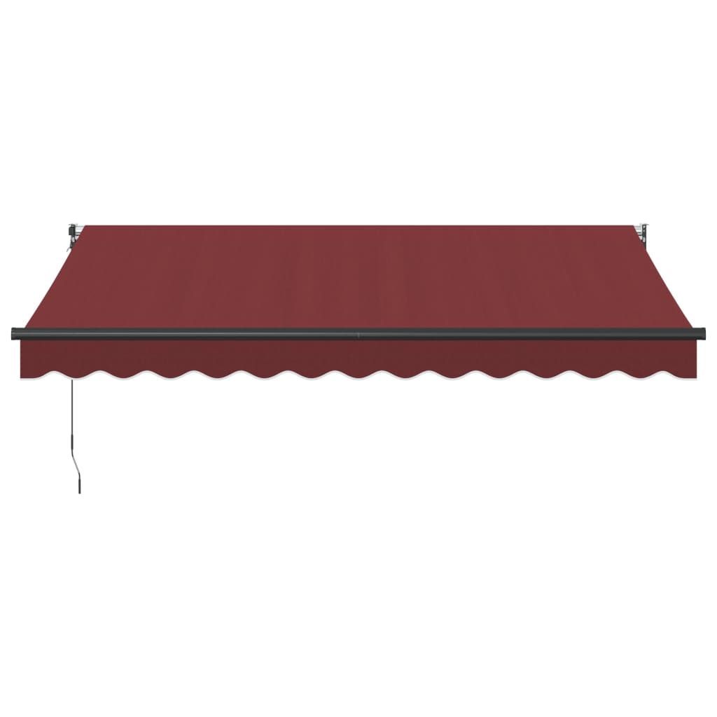 Manual retractable awning burgundy 350x250 cm