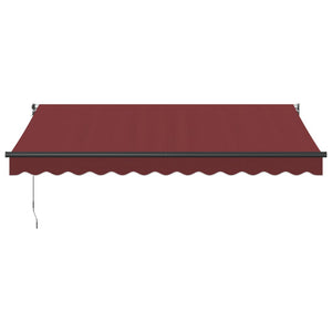 Manual retractable awning burgundy 350x250 cm
