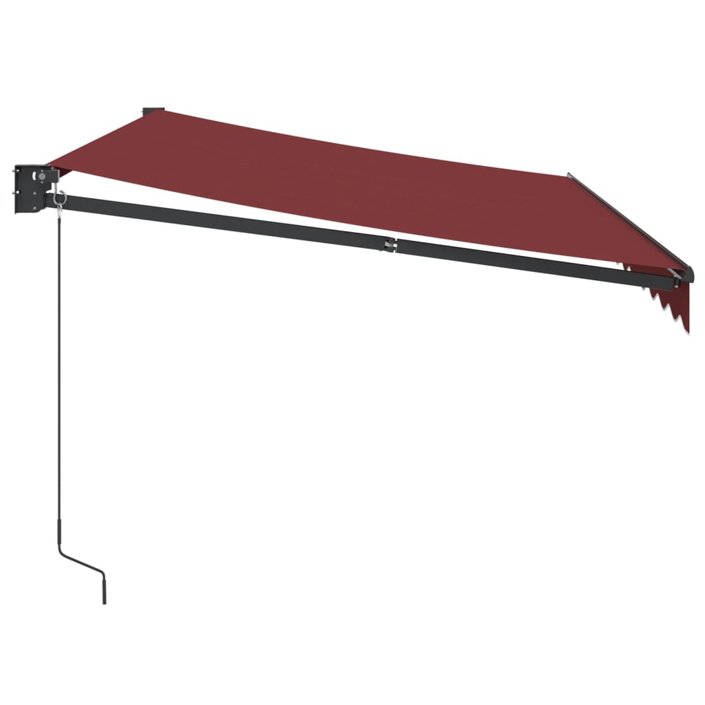 Manual retractable awning burgundy 350x250 cm
