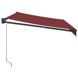 Manual retractable awning burgundy 350x250 cm
