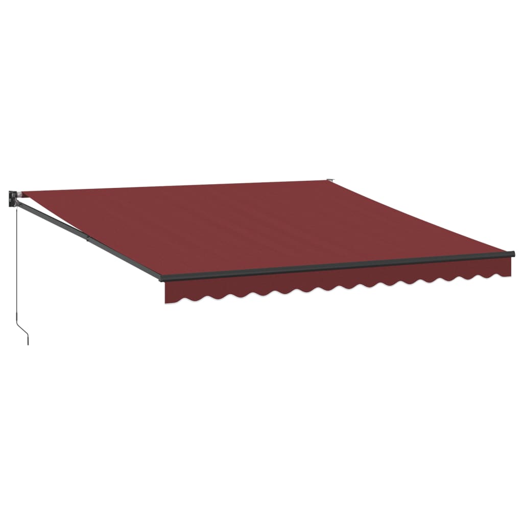 Manuell uttrekkbar markise burgunder 400x300 cm