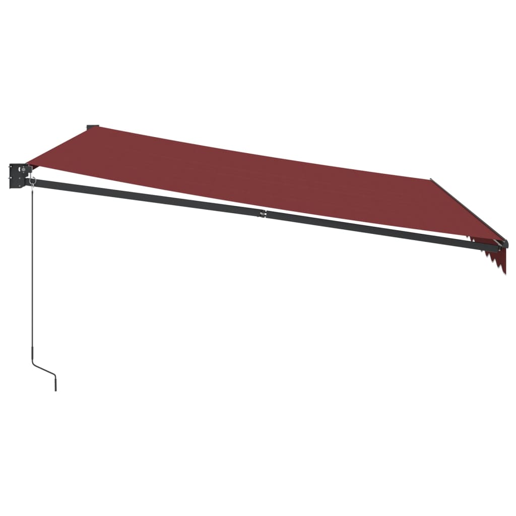 Manuell uttrekkbar markise burgunder 400x300 cm
