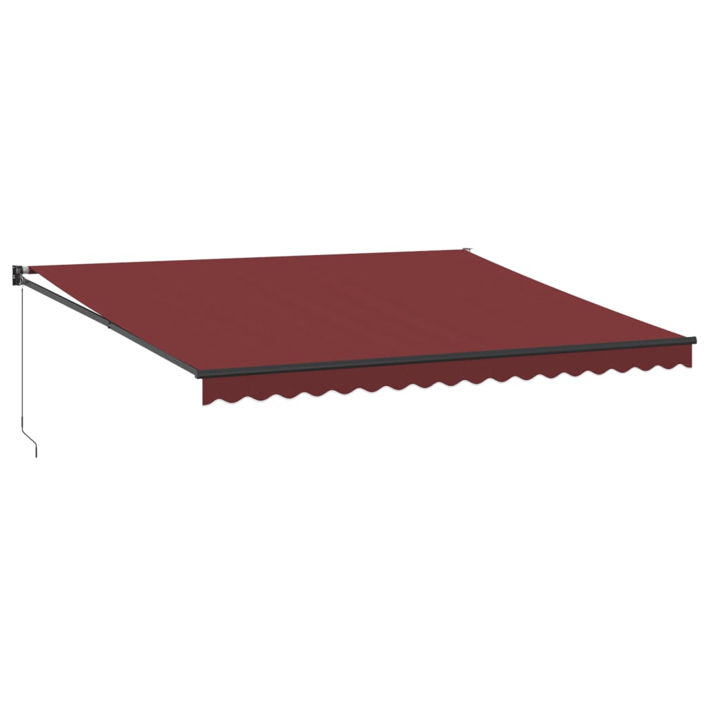 Manual retractable awning burgundy 450x300 cm