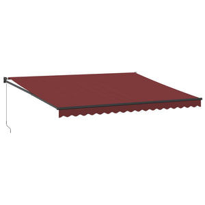 Manual retractable awning burgundy 450x300 cm