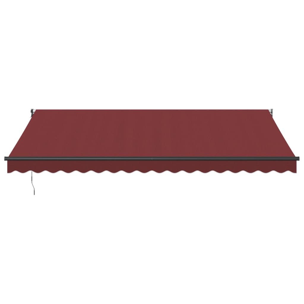Manual retractable awning burgundy 450x300 cm