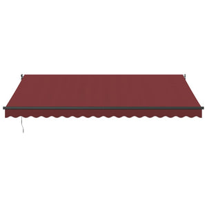 Manual retractable awning burgundy 450x300 cm