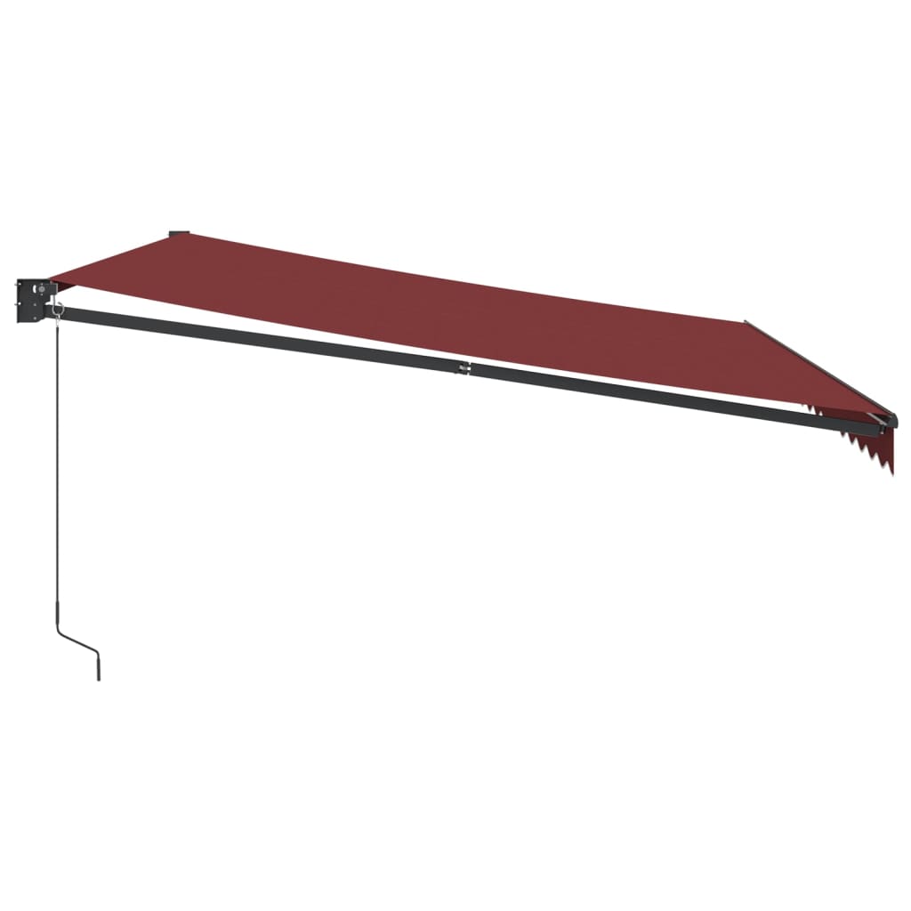 Manual retractable awning burgundy 450x300 cm