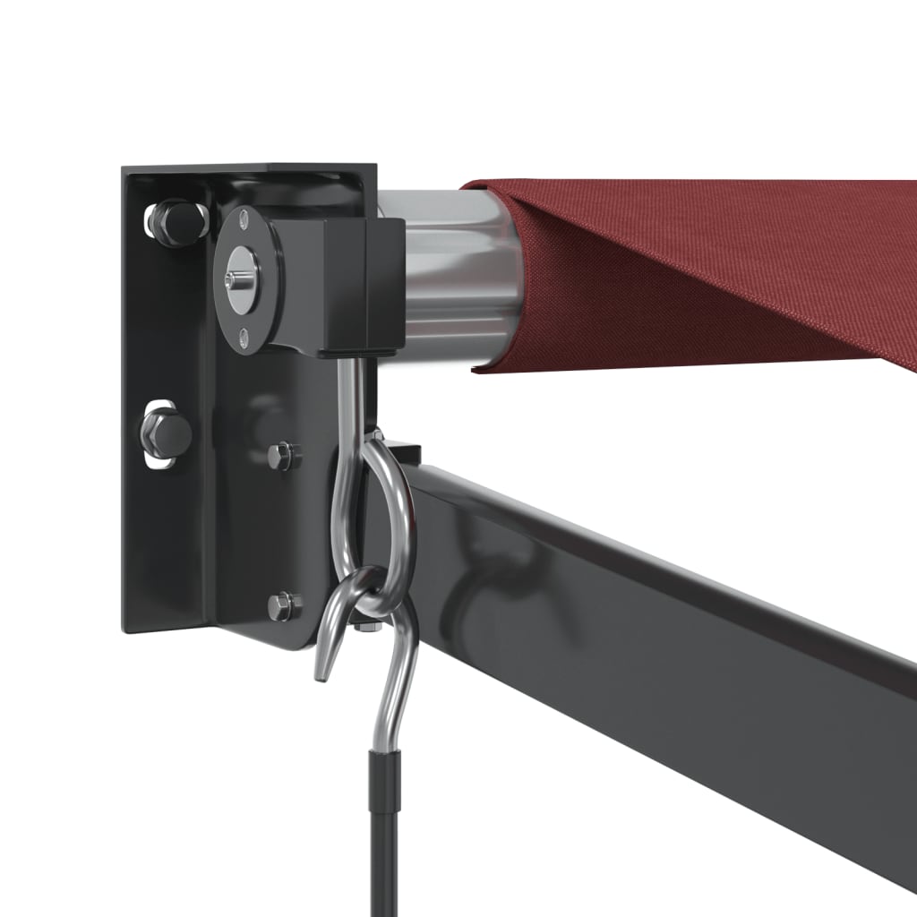 Manual retractable awning burgundy 450x300 cm