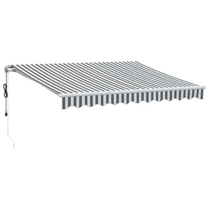 Automatic retractable awning anthracite and white 300x250 cm