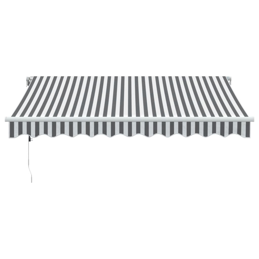 Automatic retractable awning anthracite and white 300x250 cm