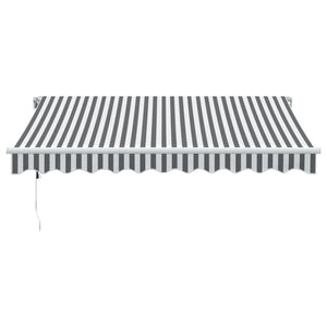 Automatic retractable awning anthracite and white 300x250 cm