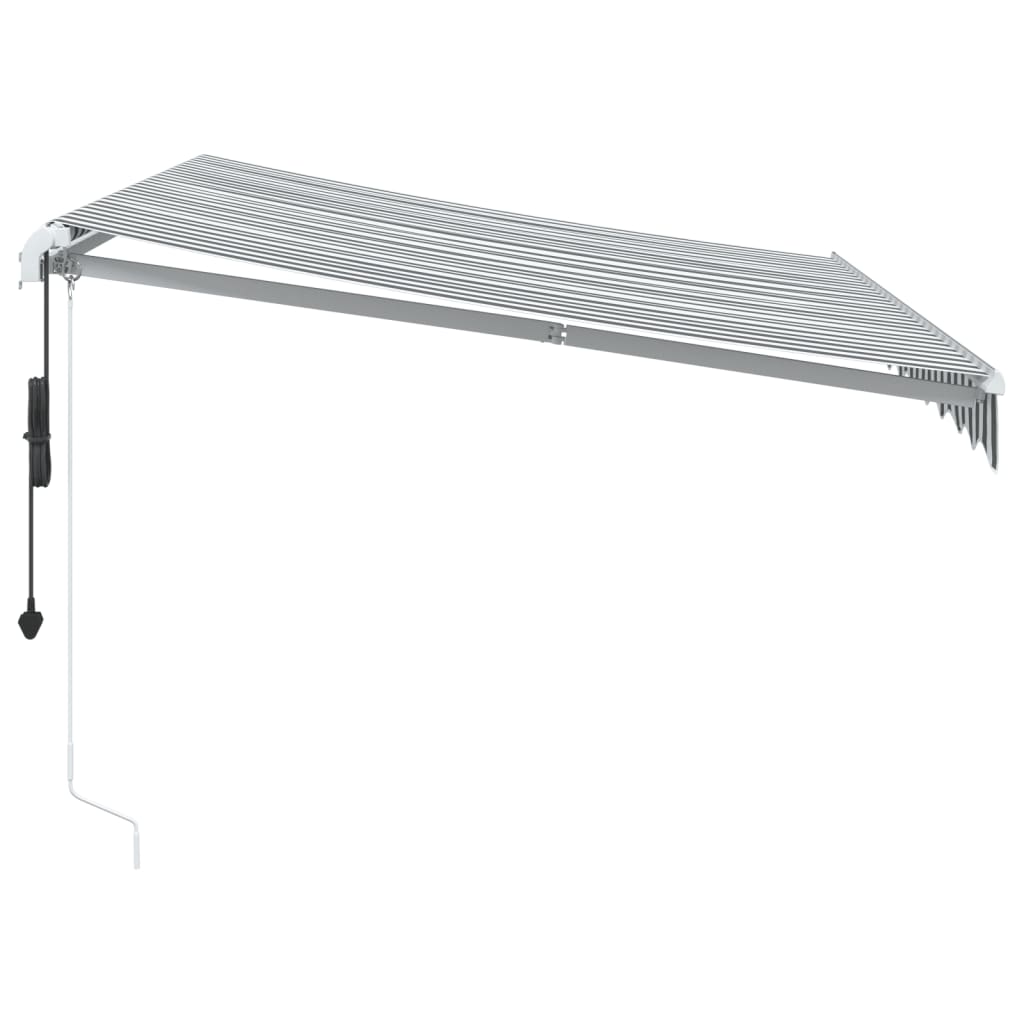 Automatic retractable awning anthracite and white 300x250 cm