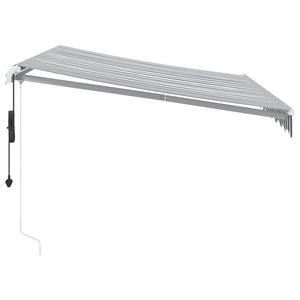 Automatic retractable awning anthracite and white 300x250 cm
