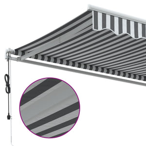 Automatic retractable awning anthracite and white 300x250 cm