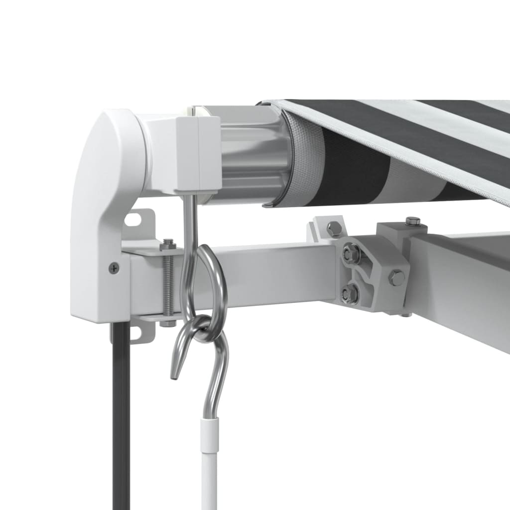 Automatic retractable awning anthracite and white 300x250 cm