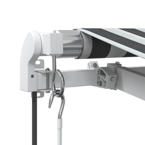 Automatic retractable awning anthracite and white 300x250 cm